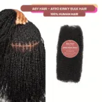 Afro Kinkys Curly Bulk Human Hair for Twist Dreadlock Extensions 50g/Pack Natural Fluffy Hair Bundle for Women, Men and children. - Image 8