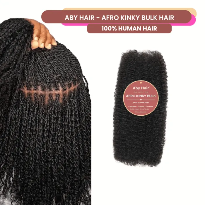 Afro Kinkys Curly Bulk Human Hair for Twist Dreadlock Extensions 50g/Pack Natural Fluffy Hair Bundle for Women, Men and children. - Image 8