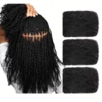Afro Kinkys Curly Bulk Human Hair for Twist Dreadlock Extensions 50g/Pack Natural Fluffy Hair Bundle for Women, Men and children. - Image 6