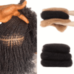 Afro Kinkys Curly Bulk Human Hair for Twist Dreadlock Extensions 50g/Pack Natural Fluffy Hair Bundle for Women, Men and children. - Image 10